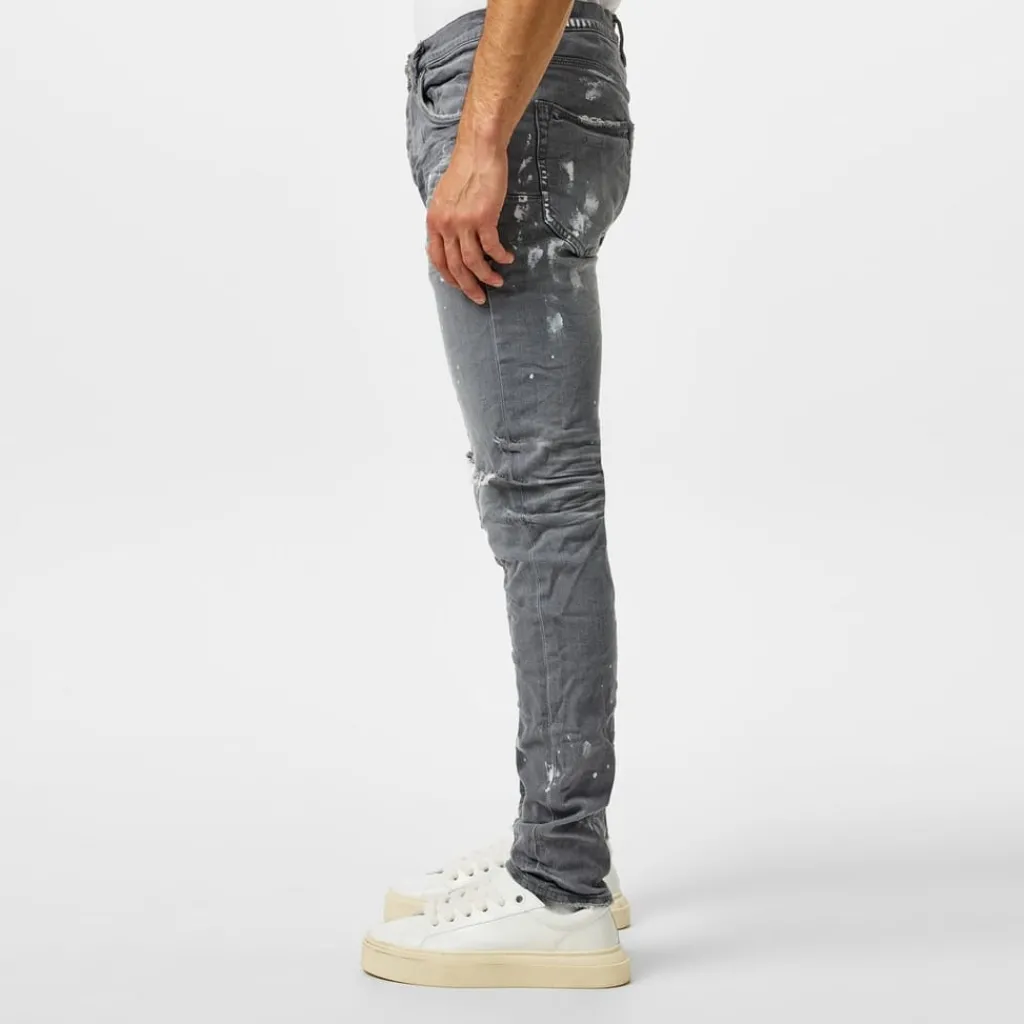 Jeans*Purple Brand P001 Worn Slim Jeans in Grey