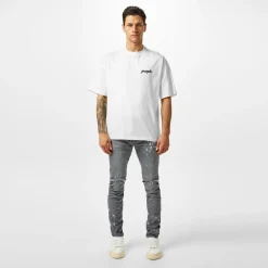 Jeans*Purple Brand P001 Worn Slim Jeans in Grey