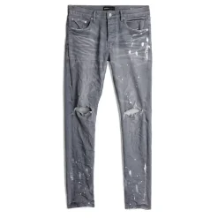 Jeans*Purple Brand P001 Worn Slim Jeans in Grey