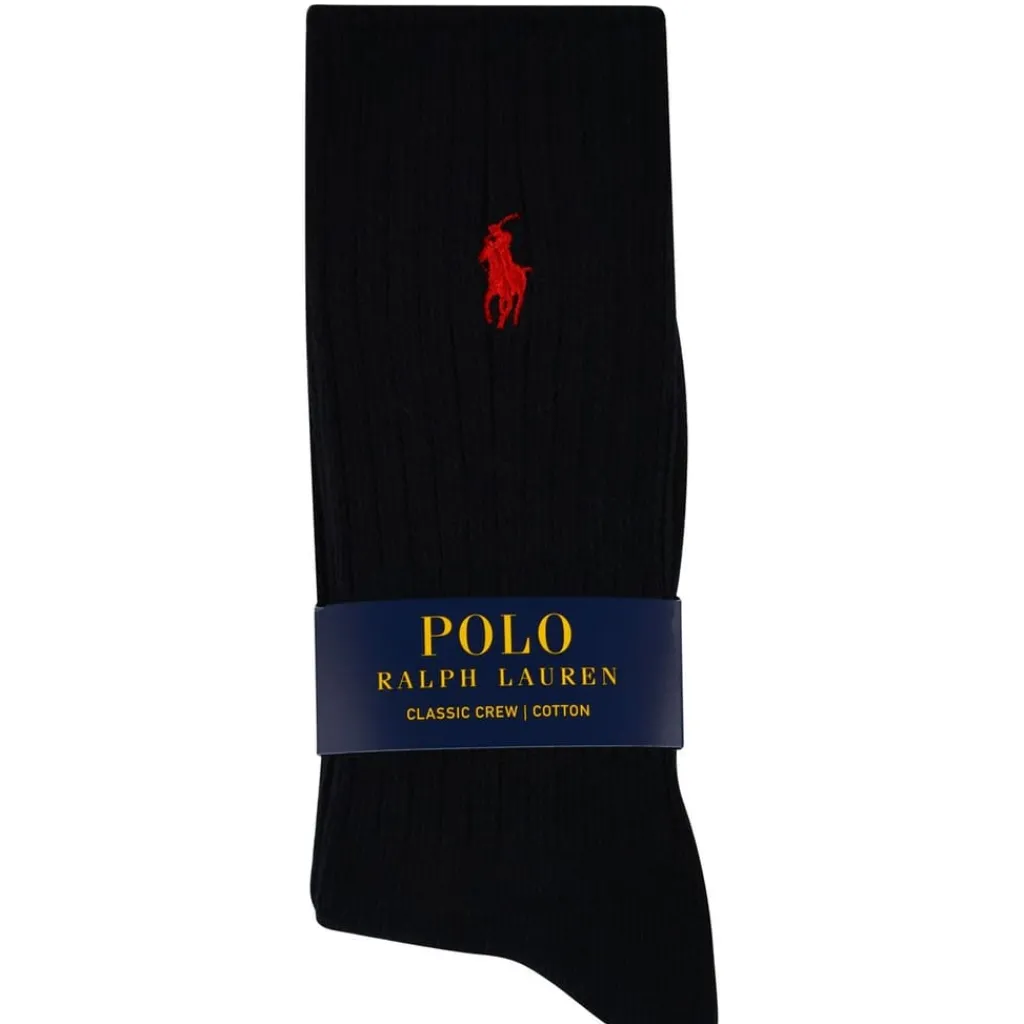 Underwear And Socks*Ralph Lauren Crew Socks in Black