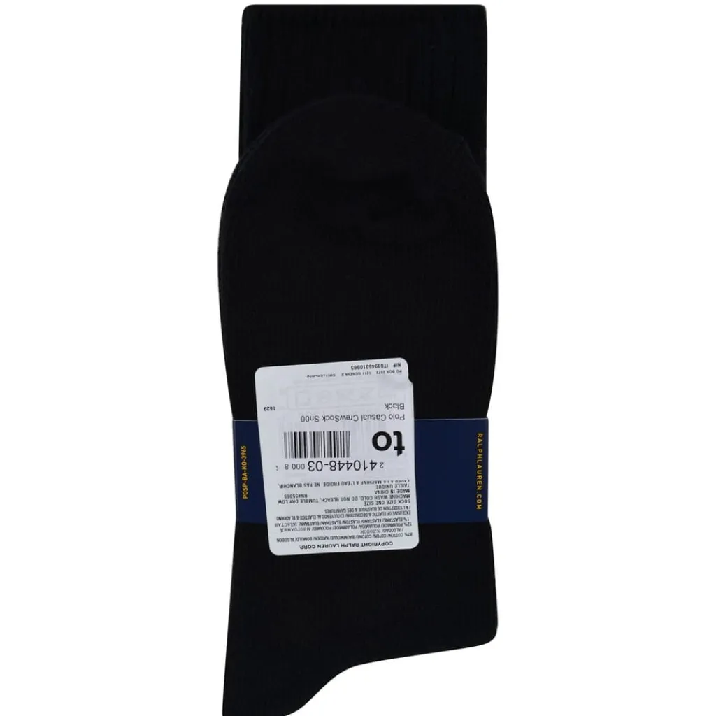 Underwear And Socks*Ralph Lauren Crew Socks in Black