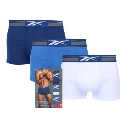 Underwear And Socks*Reebok 3 Pack of Sports Trunks in Blue