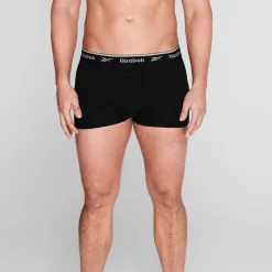 Underwear And Socks*Reebok Mens 4 Pack Boxer Shorts in Black