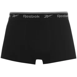 Underwear And Socks*Reebok Mens 4 Pack Boxer Shorts in Black