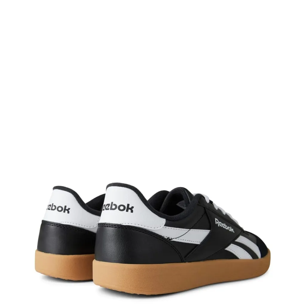 Trainers*Reebok Smash Edge Low Top Sneakers Black White Gum in Black