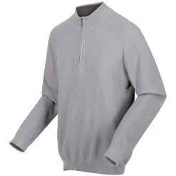 Knitwear*Regatta Keaton Cotton Half-Zip Sweater in Grey