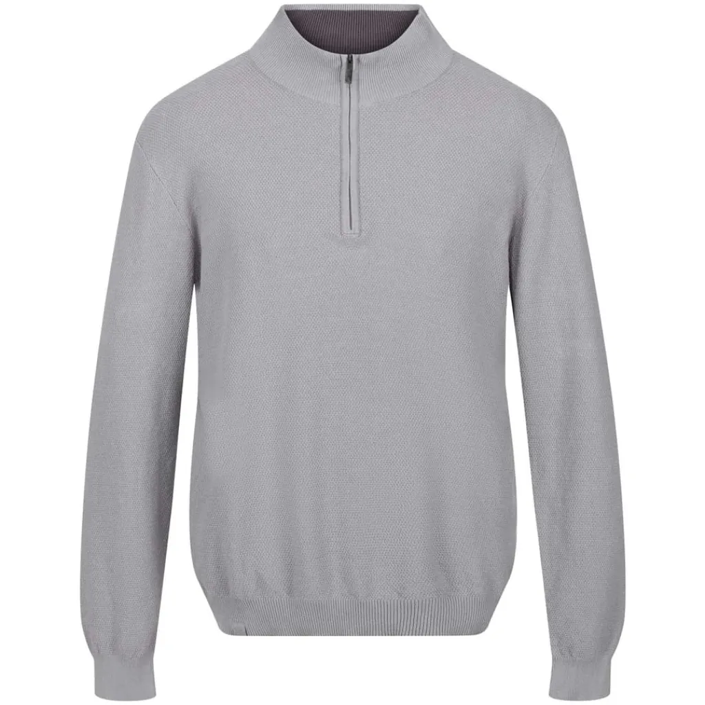 Knitwear*Regatta Keaton Cotton Half-Zip Sweater in Grey