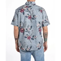 Shirts*Replay Floral Print Regular Fit Shirt in Blue