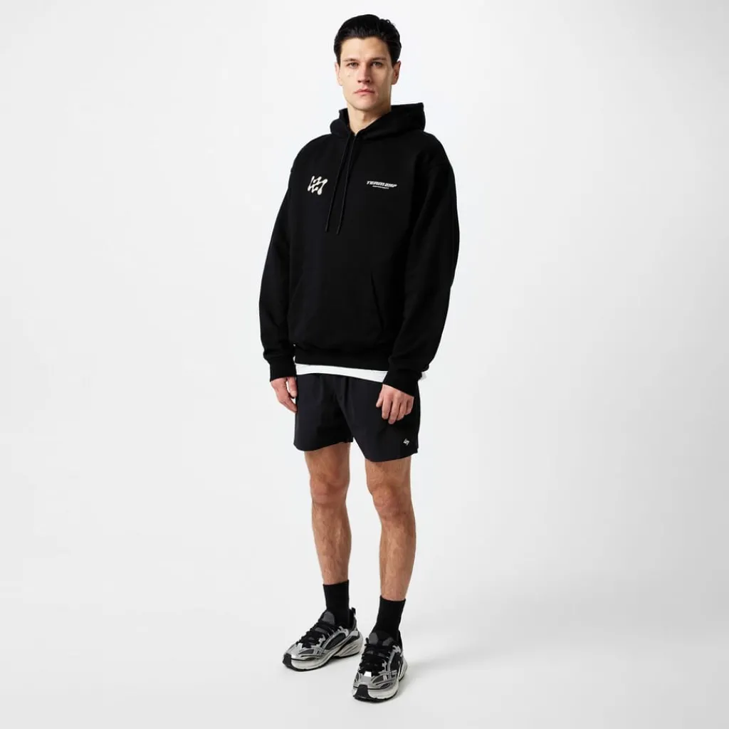 Fitness And Gym Tops*Represent 247 Future Over Size Hoodie in Black