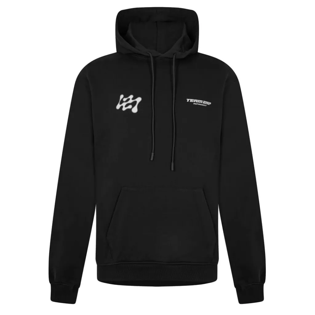 Fitness And Gym Tops*Represent 247 Future Over Size Hoodie in Black
