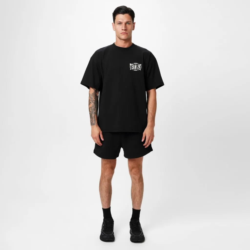 Fitness And Gym Shorts*Represent 247 X Everlast Team 247 Performance Shorts in Black