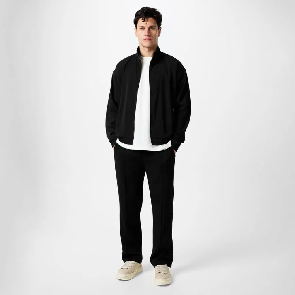 Tracksuits*Represent Initial Knitted Track Jacket in Black
