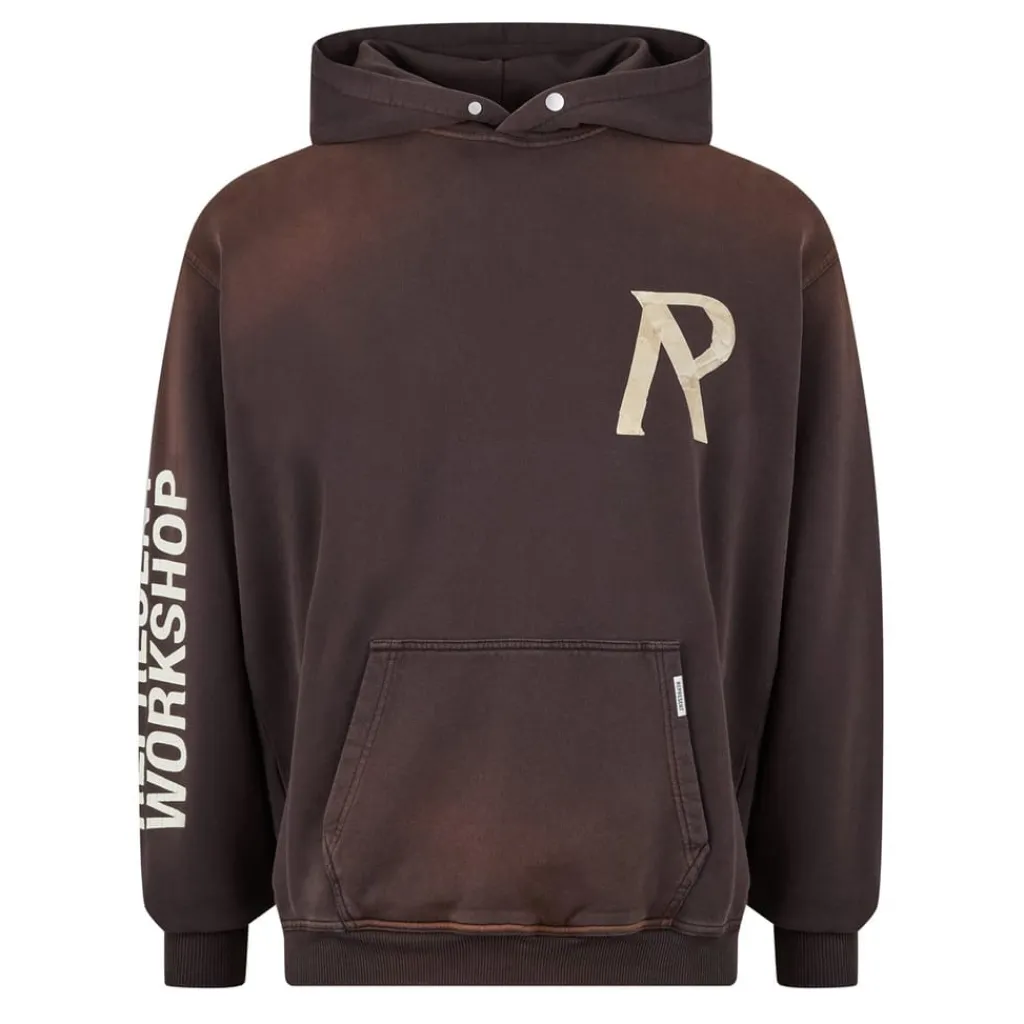 Hoodies*Represent Masking Tape Initial Hoodie in Brown