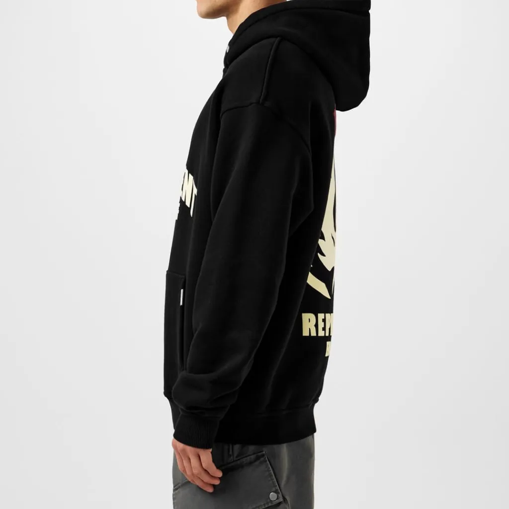 Hoodies*Represent X Belong Sleeve T-Shirtaff Flame Phoenix Hoodie in Black