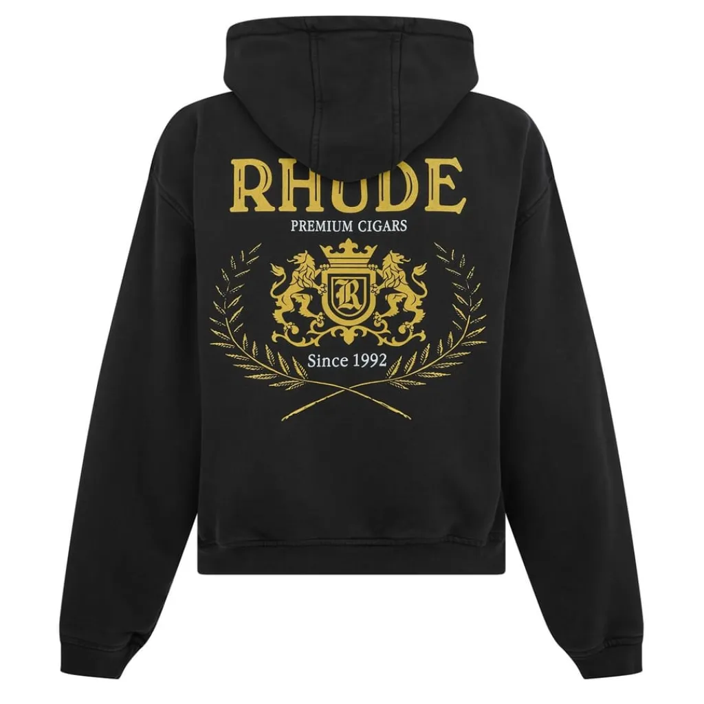 Hoodies*Rhude Cresta Hoodie in Black