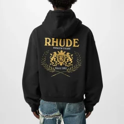 Hoodies*Rhude Cresta Hoodie in Black