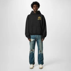 Hoodies*Rhude Cresta Hoodie in Black