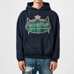 Hoodies*Rhude Riviera Hoodie in Black