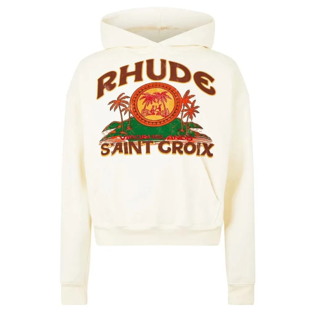 Hoodies*Rhude Saint Croix Hoodie in White
