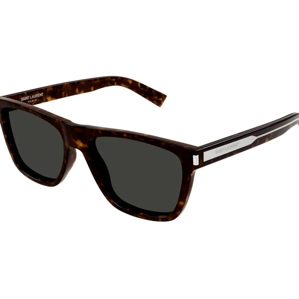 Sunglasses*Saint Laurent Metal Trimmed Sunglasses in Brown