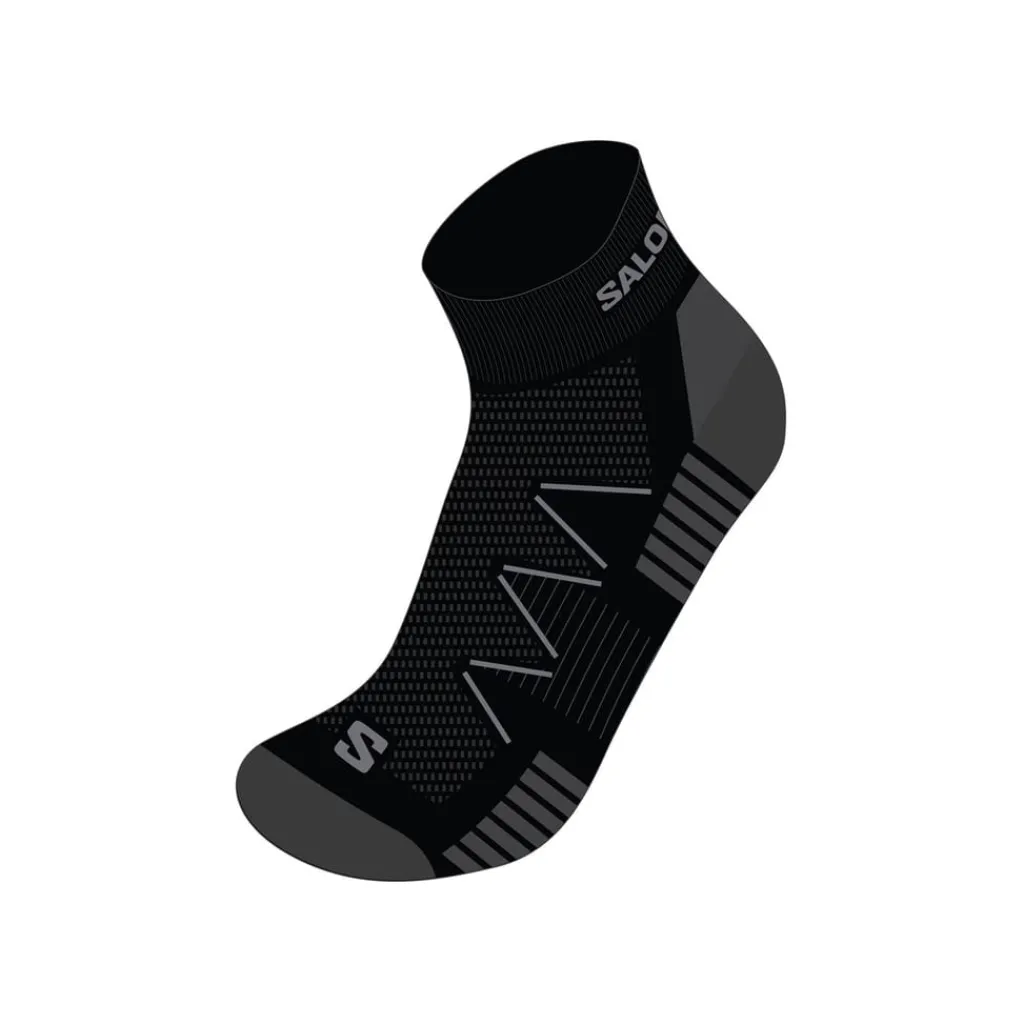 Underwear And Socks*Salomon Hornet 2 Pack Quarter Socks in Black