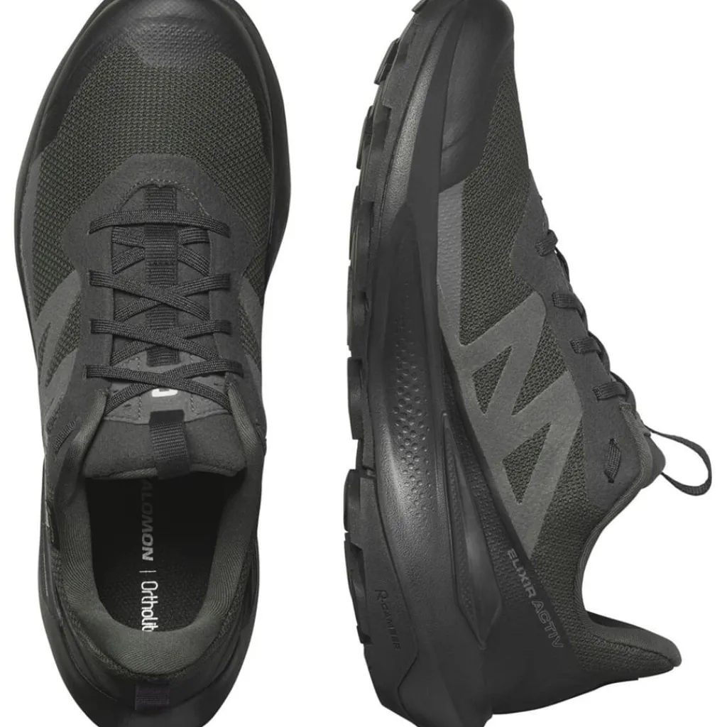 Shoes|Outdoor Footwear*Salomon Mens Elixir Activ GorE-Tex Walking Shoe in Black