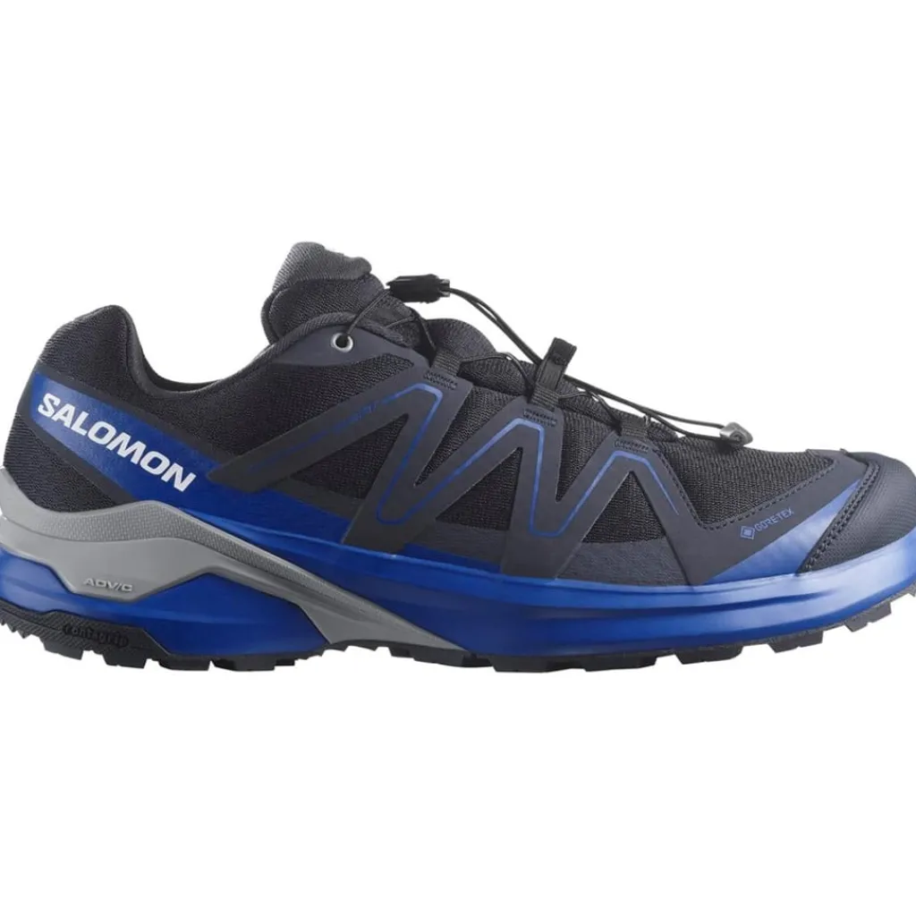 Shoes*Salomon Mens Examotion Gore Tex Hiking Shoes in Blue