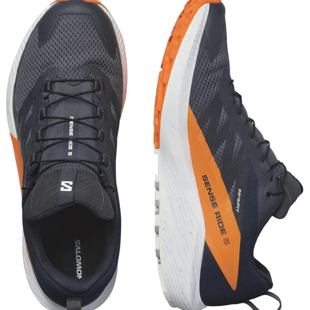 Fitness And Gym Footwear|Running Shoes*Salomon Mens Sense Ride 5 Goretex Trail Running Shoes in Blue