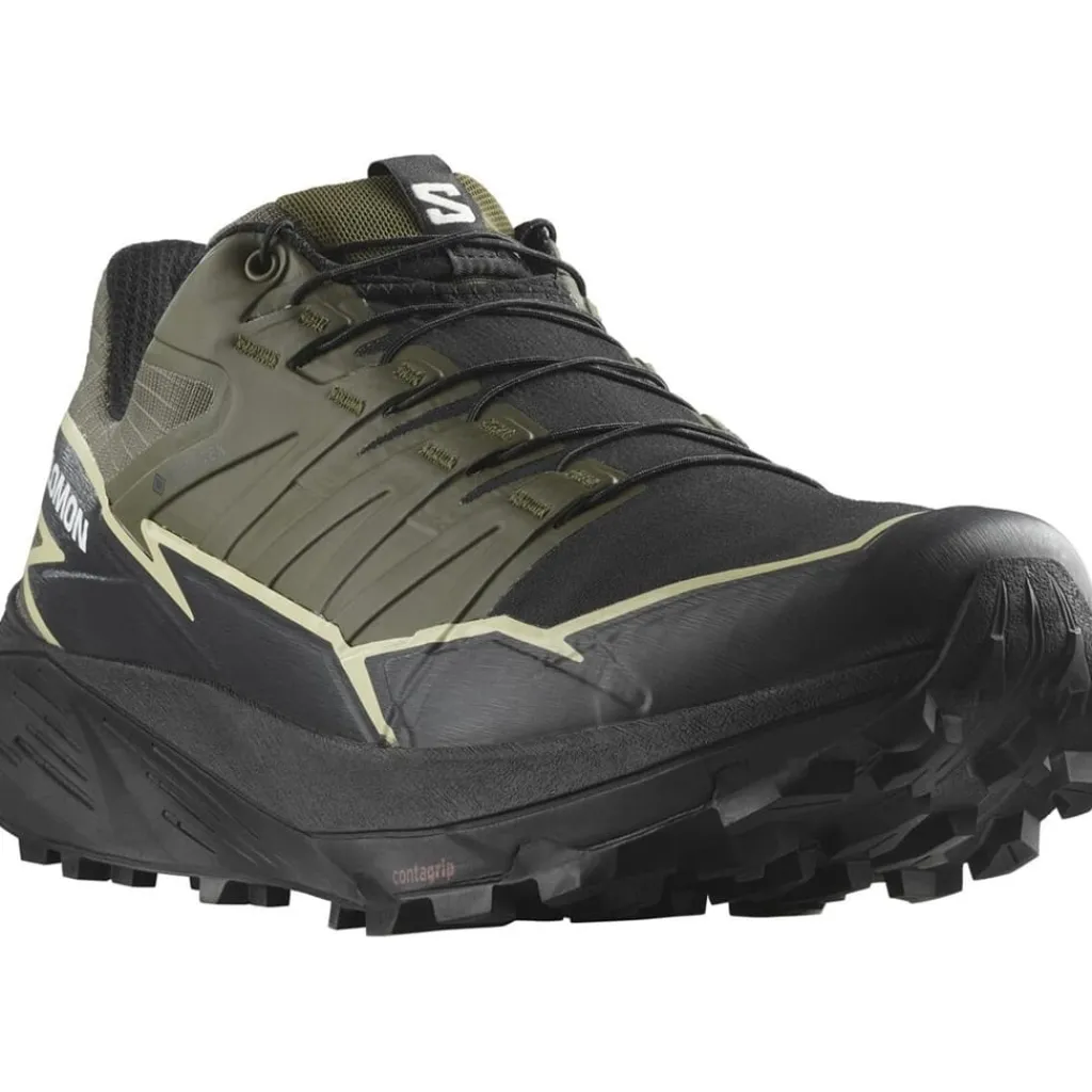 Fitness And Gym Footwear|Running Shoes*Salomon Mens Thundercross Gore Tex Trail Running Shoes in Green