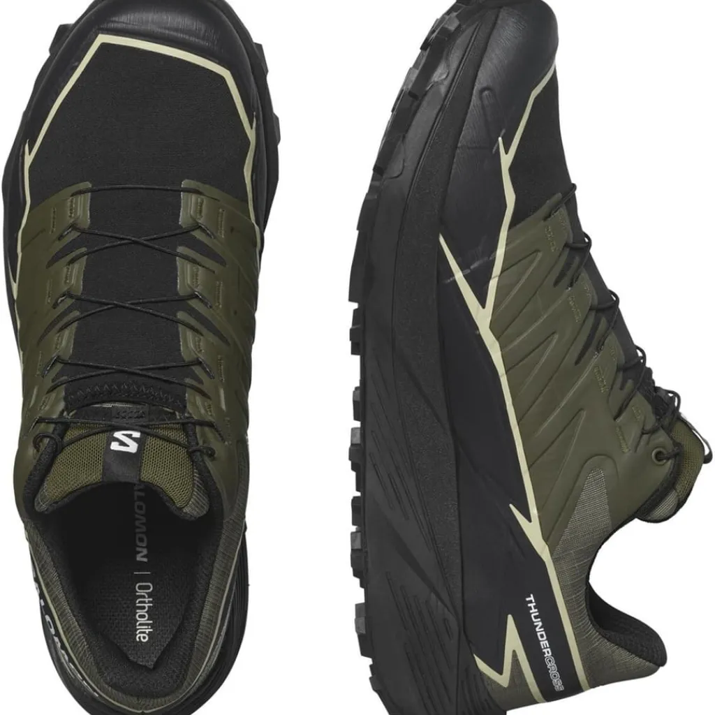 Fitness And Gym Footwear|Running Shoes*Salomon Mens Thundercross Gore Tex Trail Running Shoes in Green