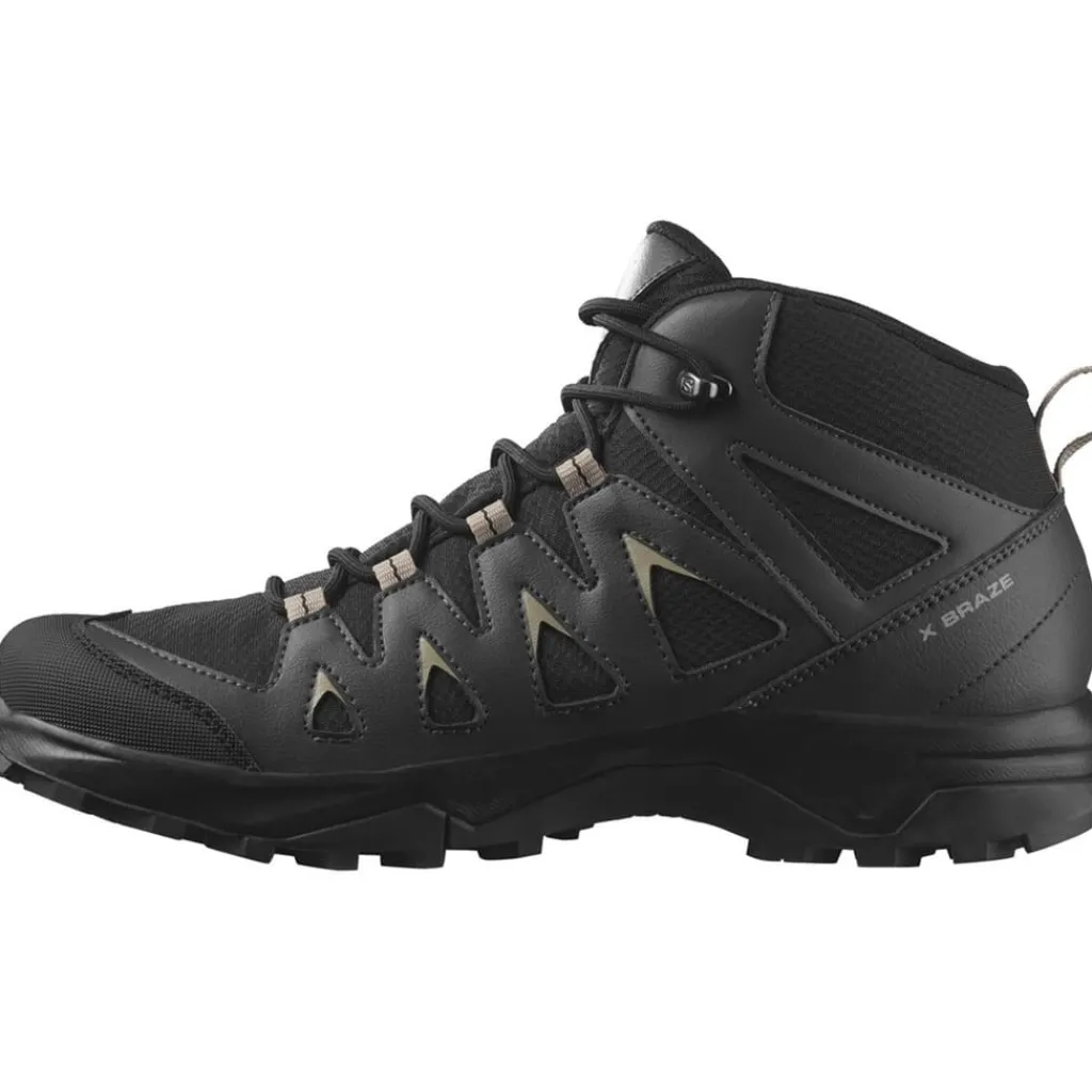 Boots|Outdoor Footwear*Salomon Mens X Braze Mid GorE-Tex Walking Shoe in Black