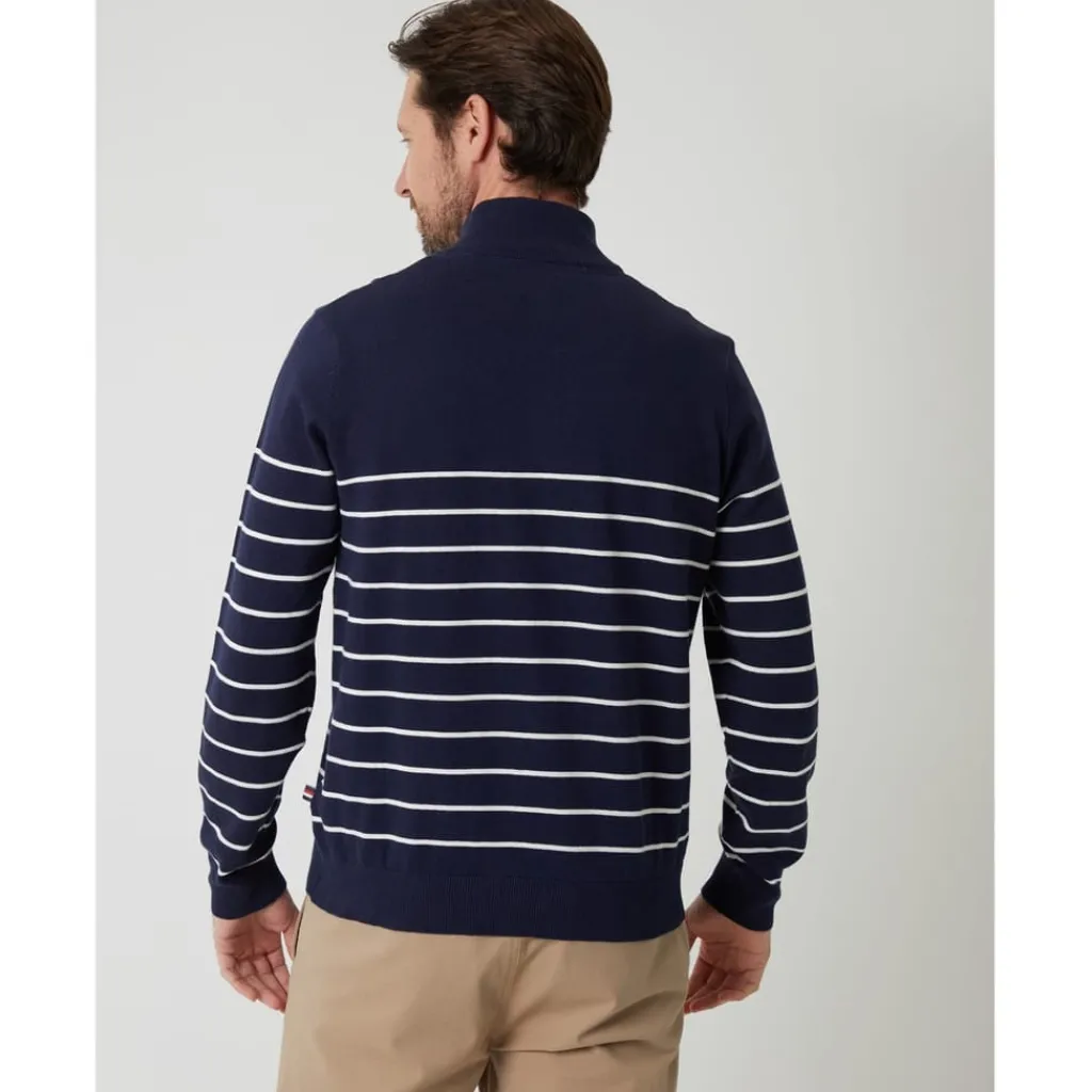 Knitwear*Saltwell Jmpr Quarter zp in Blue