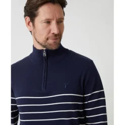 Knitwear*Saltwell Jmpr Quarter zp in Blue