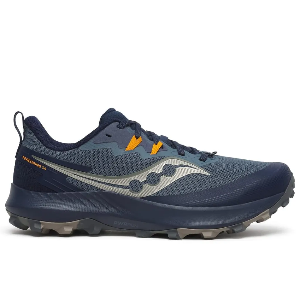 Fitness And Gym Footwear|Running Shoes*Saucony Peregrine 14 Low Top Lug Sole Sneakers in Blue