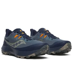 Fitness And Gym Footwear|Running Shoes*Saucony Peregrine 14 Low Top Lug Sole Sneakers in Blue