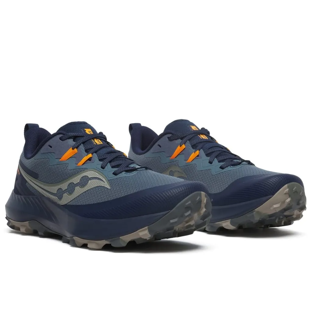 Fitness And Gym Footwear|Running Shoes*Saucony Peregrine 14 Low Top Lug Sole Sneakers in Blue