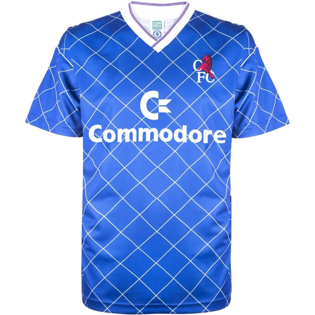 Football And Rugby Clothing*Score Draw Chelsea Football Club 1988 RetrOvershirtt Adults in Blue