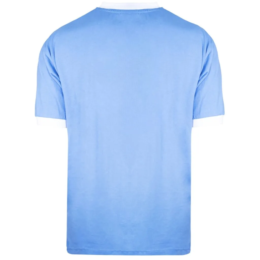Football And Rugby Clothing*Score Draw Mens Manchester City 1972 Home Shirt in Blue