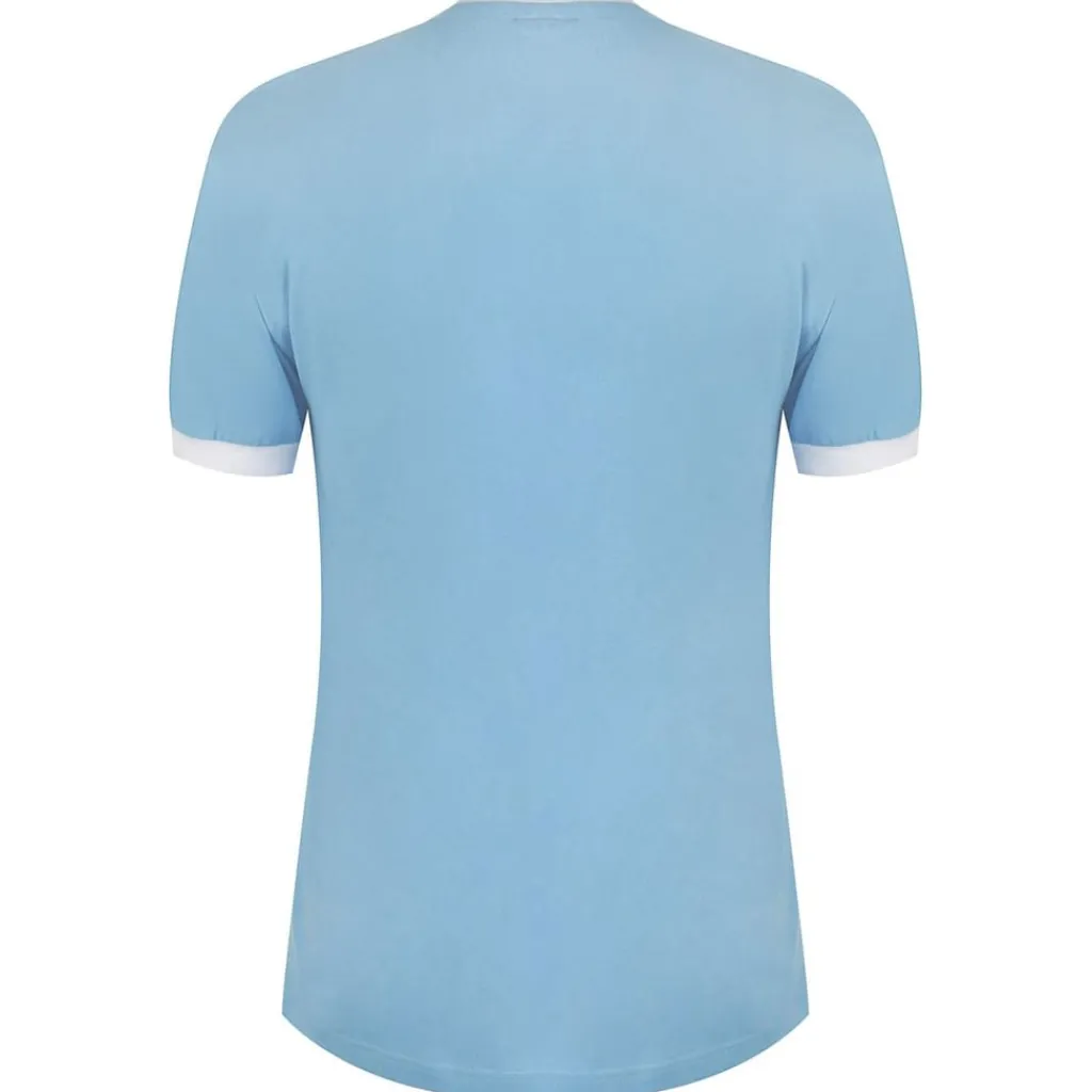Football And Rugby Clothing*Score Draw Mens Manchester City 1972 Home Shirt in Blue