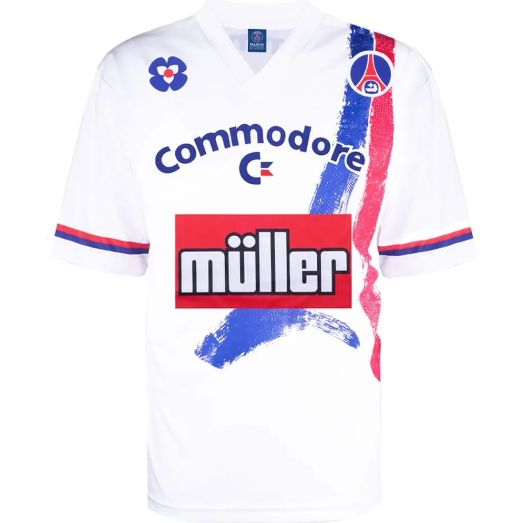 Football And Rugby Clothing*Score Draw Psg Retro Home Shirt 91 Adults in White