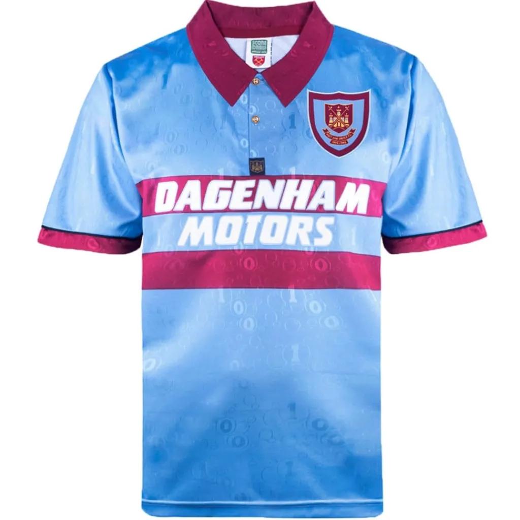Football And Rugby Clothing*Score Draw West Ham United Away Centenary Shirt 1995 Adults in Blue