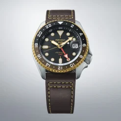 Jewellery-Watches*Seiko 5 Sports Skx Gmt Bi Colour Watch in Silver