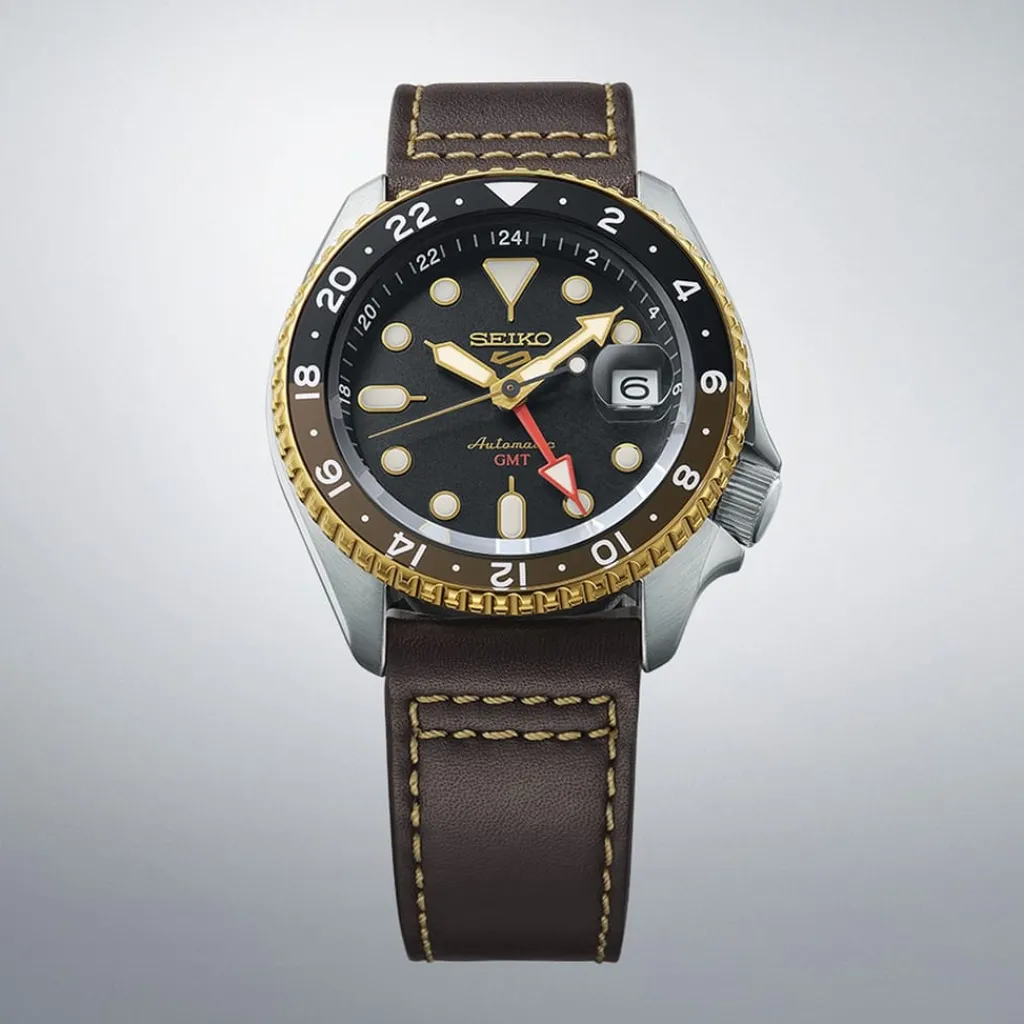 Jewellery-Watches*Seiko 5 Sports Skx Gmt Bi Colour Watch in Silver