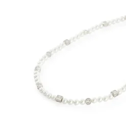 Jewellery-Watches*Serge DeNimes Pearl Chain Necklace with Crystal in Silver