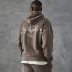 Sweatshirts|Hoodies*Series 55 Versus Front Back Logo Hoodie in Brown