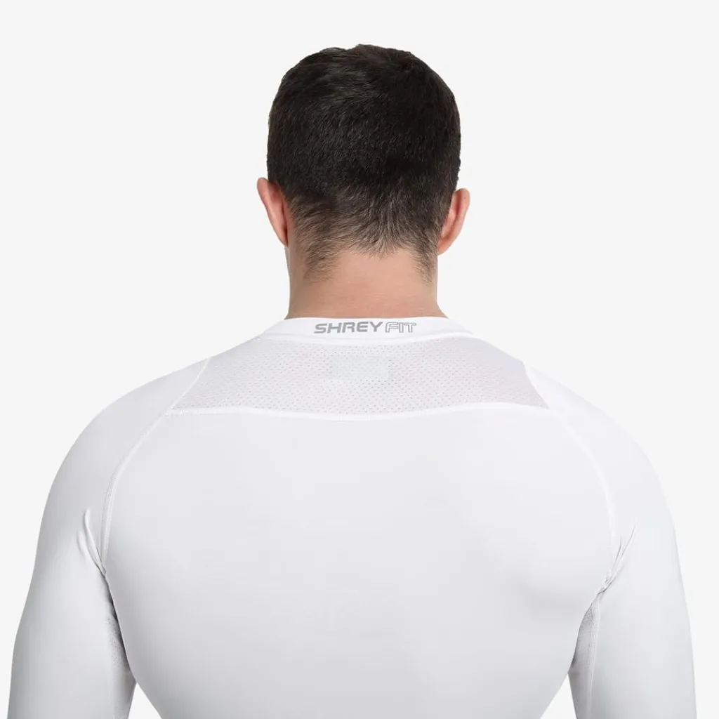 Fitness And Gym Tops*Shrey Intense Baselayer Long Sleeve Top in White