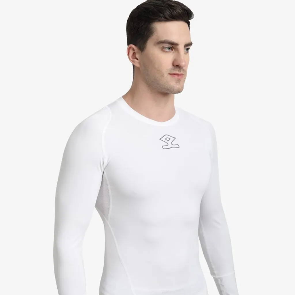 Fitness And Gym Tops*Shrey Intense Baselayer Long Sleeve Top in White