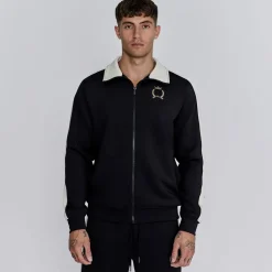 Tracksuits*SikSilk Regular Fit Crest Athletic Top in Black