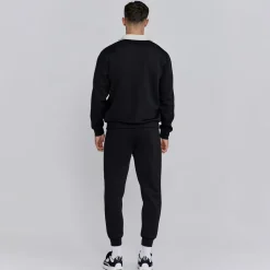 Tracksuits*SikSilk Regular Fit Crest Athletic Top in Black