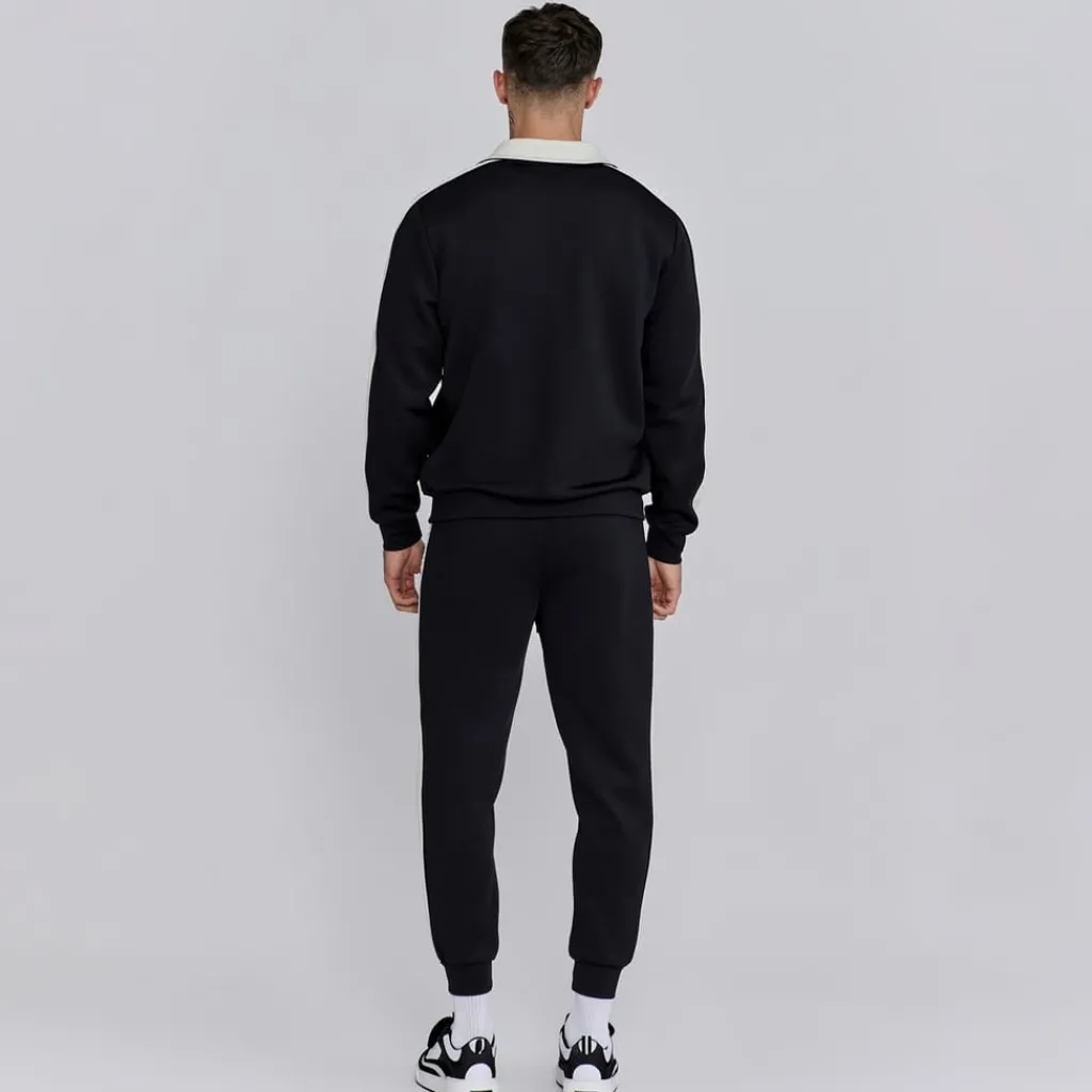 Tracksuits*SikSilk Regular Fit Crest Athletic Top in Black